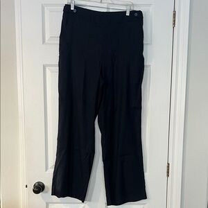 Talbots Women's linen blend Wide Leg navy pants